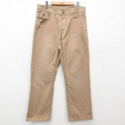W33★古着 ラルフローレン Ralph Lauren ブランド パンツ メンズ コットン ベージュ カーキ 25mar22 中古 ボトムス ロング