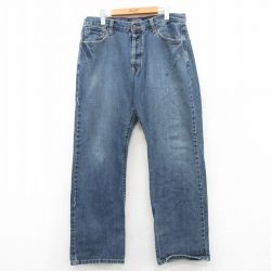 【50%OFF】W35★古着 リーバイス Levis ジーンズ メンズ コットン 紺 ネイビー デニム 25mar22 中古 ボトムス ジーパン Gパン ロング パンツ
