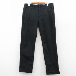 W34★古着 ラルフローレン Ralph Lauren ブランド パンツ メンズ ワンポイントロゴ 黒 ブラック 25mar22 中古 ボトムス ロング