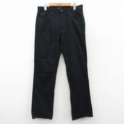 W34★古着 ラルフローレン Ralph Lauren ブランド パンツ メンズ 黒 ブラック 25mar22 中古 ボトムス ロング