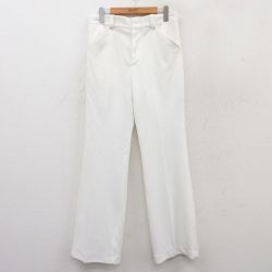 W31★古着 スラックス パンツ メンズ 80年代 80s タロン 白 ホワイト 25mar22 中古 ボトムス ロング