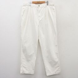 W38★古着 ドッカーズ パンツ メンズ 白 ホワイト 25mar22 中古 ボトムス ロング