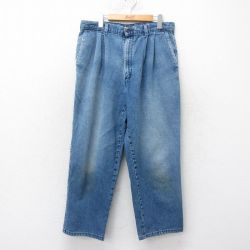 W34★古着 ドッカーズ ジーンズ メンズ 00年代 00s 紺 ネイビー デニム 【spe】 25mar24 中古 ボトムス ジーパン Gパン ロング パンツ