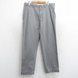 W36★古着 ラルフローレン Ralph Lauren ブランド チノ パンツ チノパン メンズ 90年代 90s コットン グレー 25mar24 中古 ボトムス ロング