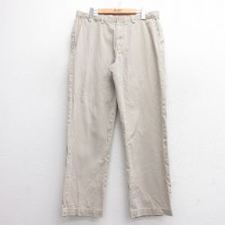 【20%OFF】W35★古着 ラルフローレン Ralph Lauren ブランド パンツ メンズ 90年代 90s コットン ベージュ カーキ 25mar24 中古 ボトムス ロング