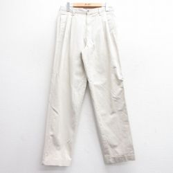 W30★古着 ラルフローレン Ralph Lauren チャップス ブランド パンツ メンズ 90年代 90s コットン 薄ベージュ カーキ 25mar24 中古 ボトムス ロング