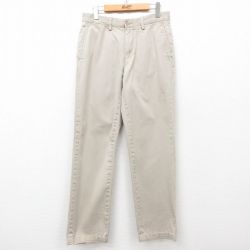 W30★古着 ラルフローレン Ralph Lauren ブランド パンツ メンズ 90年代 90s コットン ベージュ カーキ 25mar24 中古 ボトムス ロング