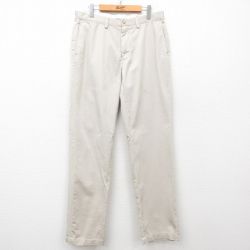 【20%OFF】W34★古着 ラルフローレン Ralph Lauren ブランド パンツ メンズ コットン 薄ベージュ カーキ 25mar24 中古 ボトムス ロング