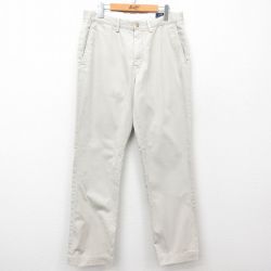 W33★古着 ラルフローレン Ralph Lauren ブランド パンツ メンズ 薄ベージュ カーキ 25mar24 中古 ボトムス ロング