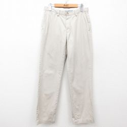 W30★古着 ラルフローレン Ralph Lauren ブランド パンツ メンズ コットン 薄ベージュ カーキ 25mar24 中古 ボトムス ロング