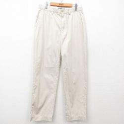W33★古着 ラルフローレン Ralph Lauren パンツ メンズ 90年代 90s 薄ベージュ カーキ 25mar24 中古 ボトムス ロング