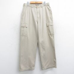 【50%OFF】W34★古着 ラルフローレン Ralph Lauren チャップス ブランド カーゴ パンツ メンズ 90年代 90s コットン ベージュ カーキ 25mar25 中古 ボトムス ロング