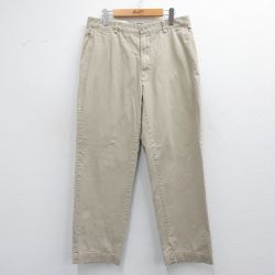W34★古着 ラルフローレン Ralph Lauren ブランド チノ パンツ チノパン メンズ 90年代 90s コットン ベージュ カーキ 25mar26 中古 ボトムス ロング