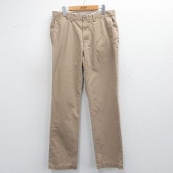 【50%OFF】W34★古着 ラルフローレン Ralph Lauren ブランド パンツ メンズ コットン ベージュ カーキ 25mar26 中古 ボトムス ロング
