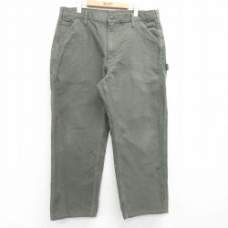 W38★古着 カーハート Carhartt ペインター パンツ メンズ コットン 緑系 グリーン 25mar26 中古 ボトムス ロング