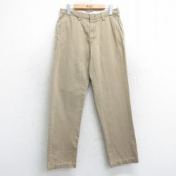 W30★古着 ラルフローレン Ralph Lauren ブランド チノ パンツ チノパン メンズ コットン ベージュ カーキ 25mar26 中古 ボトムス ロング