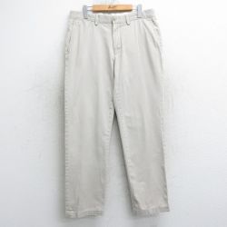 W34★古着 ラルフローレン Ralph Lauren ブランド チノ パンツ チノパン メンズ コットン 薄ベージュ カーキ 25mar26 中古 ボトムス ロング