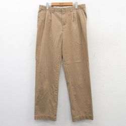 W34★古着ラルフローレン ブランド チノ パンツ チノパン メンズ 茶 ブラウン 【spe】 25mar26 中古 ボトムス ロング