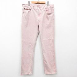 W37★古着 リーバイス Levis 511 ジーンズ メンズ ピンク デニム 25mar27 中古 ボトムス ジーパン Gパン ロング パンツ