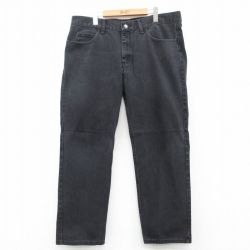 W38★古着 リー Lee ジーンズ メンズ コットン 黒 ブラック 25mar27 中古 ボトムス ジーパン Gパン ロング パンツ