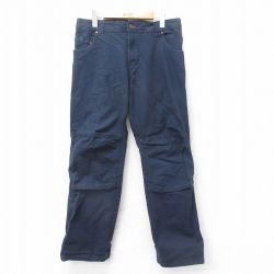【20%OFF】W35★古着 EMS パンツ メンズ ダブルニー 紺 ネイビー 25mar27 中古 ボトムス ロング