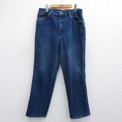 W33★古着 リー Lee ジーンズ メンズ 90年代 90s 紺 ネイビー デニム 25mar29 中古 ボトムス ジーパン Gパン ロング パンツ