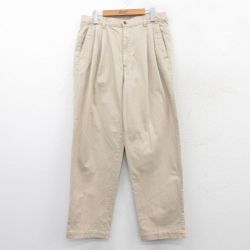 W32★古着 ドッカーズ パンツ メンズ 90年代 90s コットン USA製 ベージュ カーキ 25mar28 中古 ボトムス ロング