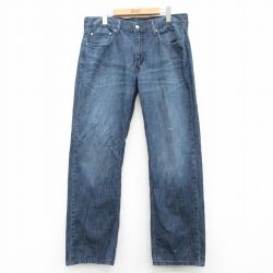 W35★古着 リーバイス Levis 559 ジーンズ メンズ ヒゲ コットン 紺 ネイビー デニム 25mar28 中古 ボトムス ジーパン Gパン ロング パンツ