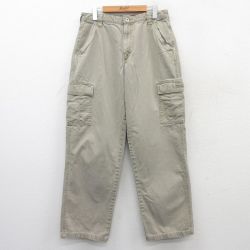 W31★古着 ラングラー Wrangler カーゴ パンツ メンズ ベージュ カーキ 25mar28 中古 ボトムス ロング