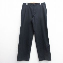 W35★古着 リー Lee パンツ メンズ コットン 黒 ブラック 25mar28 中古 ボトムス ロング