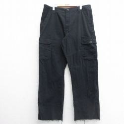 W39★古着 ラングラー Wrangler カーゴ パンツ メンズ 黒 ブラック 25mar28 中古 ボトムス ロング