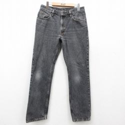 W32★古着 ギャップ GAP ジーンズ メンズ 90年代 90s ヒゲ 黒 ブラック デニム 25mar28 中古 ボトムス ジーパン Gパン ロング パンツ