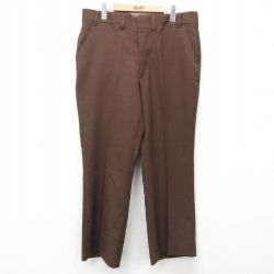W38★古着 スラックス パンツ メンズ 80年代 80s タロン 濃茶 ブラウン 25mar28 中古 ボトムス ロング