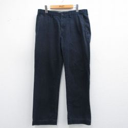W36★古着 ラルフローレン Ralph Lauren ブランド パンツ メンズ コットン 紺 ネイビー 25mar29 中古 ボトムス ロング