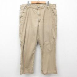 W41★古着 カーハート Carhartt パンツ メンズ 大きいサイズ ベージュ カーキ 25mar29 中古 ボトムス ロング