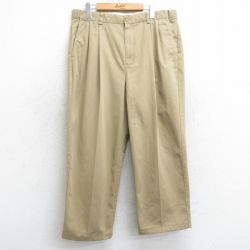 W35★古着 エルエルビーン LLBEAN チノ パンツ チノパン メンズ 00年代 00s コットン ベージュ カーキ 25mar29 中古 ボトムス ロング
