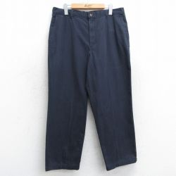W35★古着 FARAH チノ パンツ チノパン メンズ コットン 紺 ネイビー 25mar29 中古 ボトムス ロング