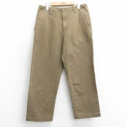 W34★古着 ジェイクルー J.CREW パンツ メンズ 00年代 00s コットン 濃ベージュ カーキ 【spe】 25mar29 中古 ボトムス ロング