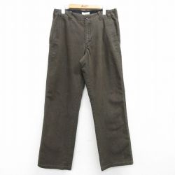 W32★古着 バナナリパブリック BANANA REPUBLIC パンツ メンズ ヘリンボーン 緑系 グリーン 25apr02 中古 ボトムス ロング