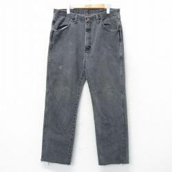 W36★古着 ラスラー ジーンズ メンズ 黒 ブラック デニム 25apr01 中古 ボトムス ジーパン Gパン ロング パンツ
