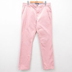 W34★古着 トミーヒルフィガー TOMMY HILFIGER ブランド パンツ メンズ ピンク 25apr01 中古 ボトムス ロング