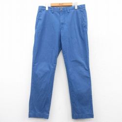 W34★古着ラルフローレン ブランド パンツ メンズ ワンポイントロゴ 紺 ネイビー 25apr01 中古 ボトムス ロング