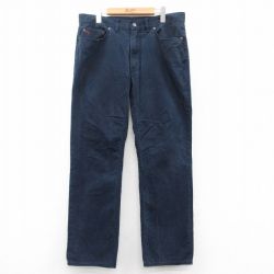 W34★古着 ラルフローレン Ralph Lauren ブランド パンツ メンズ コットン 紺 ネイビー 25apr01 中古 ボトムス ロング