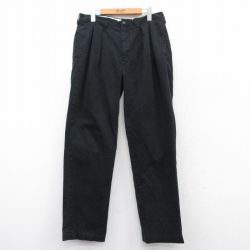 W34★古着 ラルフローレン Ralph Lauren ブランド チノ パンツ チノパン メンズ 90年代 90s コットン 黒 ブラック 25apr01 中古 ボトムス ロング