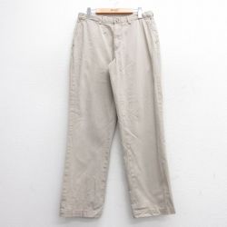 W31★古着 ラルフローレン Ralph Lauren ブランド パンツ メンズ コットン 薄ベージュ カーキ 25apr02 中古 ボトムス ロング