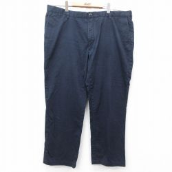 W44★古着 ラルフローレン Ralph Lauren ブランド パンツ メンズ コットン 濃紺 ネイビー 25apr03 中古 ボトムス ロング