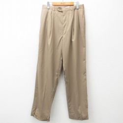 W31★古着 ラルフローレン Ralph Lauren ブランド スラックス パンツ メンズ ウール カナダ製 ベージュ カーキ 25apr03 中古 ボトムス ロング