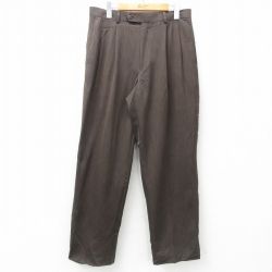 【50%OFF】W31★古着 STAFFORD スラックス パンツ メンズ 濃茶 ブラウン 25apr03 中古 ボトムス ロング