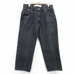 W32★古着 アリゾナジーンズ ジーンズ メンズ コットン 黒 ブラック デニム 25apr04 中古 ボトムス ジーパン Gパン ロング パンツ