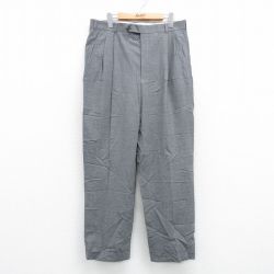 W34★古着 ブルックスブラザーズ BROOKS BROTHERS ブランド スラックス パンツ メンズ ウール グレー 25apr04 中古 ボトムス ロング